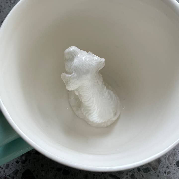 Aqua Grøn Hund | Keramisk Overraskelseskrus Gave (11 oz. Aqua Grøn) for engroshandel på Faire6