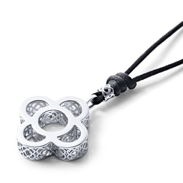 COLLANA FIORE DI BARCELLONA TRAFORATA GRANDE per la vendita all'ingrosso da parte di Argent Basic