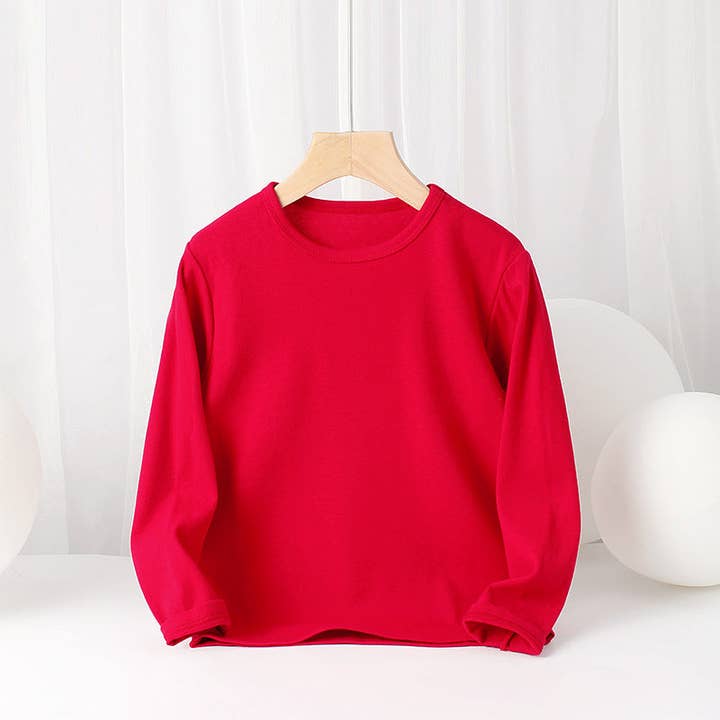 MyKids-USA® – wholesale Sweatshirt - Kids – Baby Solid Color Pullover Cotton Crewneck Long Sleeve Basic Tops3