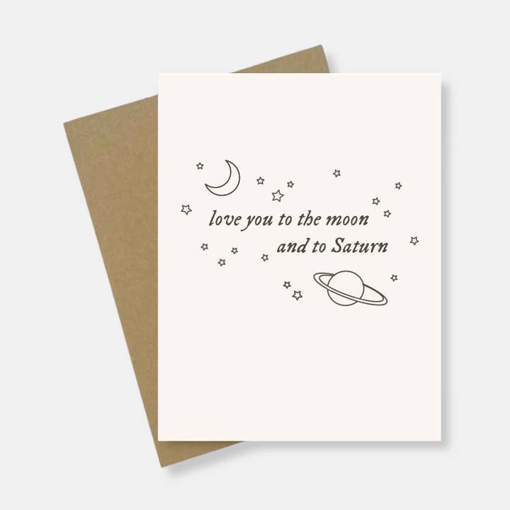 Biglietto di auguri | Alla luna e a Saturno | Taylor Swift per la vendita all'ingrosso da parte di Noteworthy Co