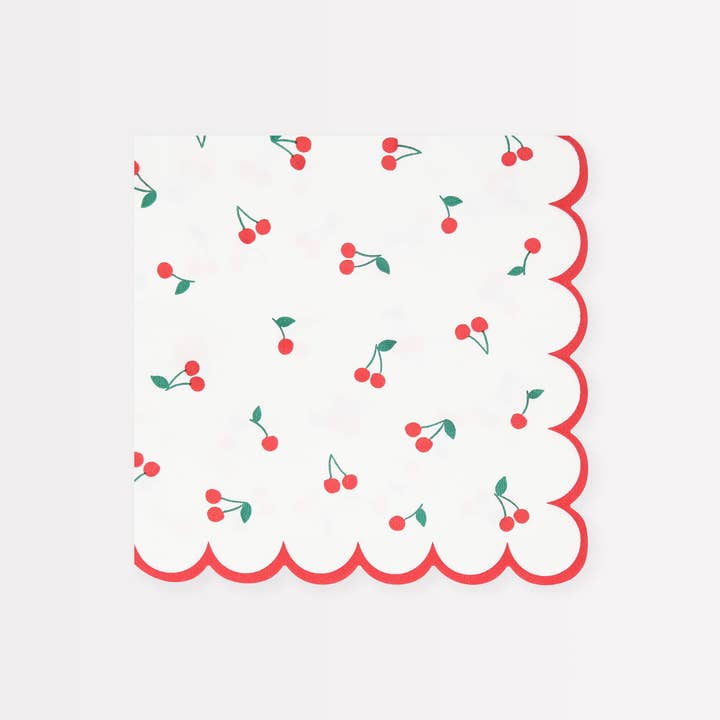 Große Servietten mit Kirschmuster für den Großhandel von Meri Meri
