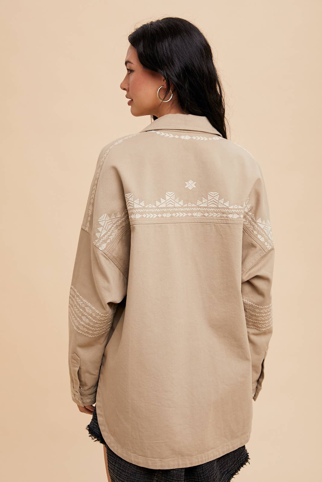 In Loom - Wholesale Shirt Jacket/Shacket - Women's - EMBROIDERED UTILITY SHACKET5