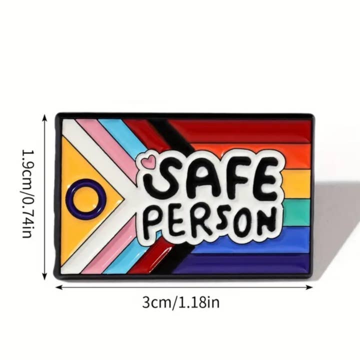 Kinky Pleasure - Wholesale Lapel Pin/Button - Kinky Pleasure - KPB059 - Badge / Pin - LGBTQ Plate Safe Person2