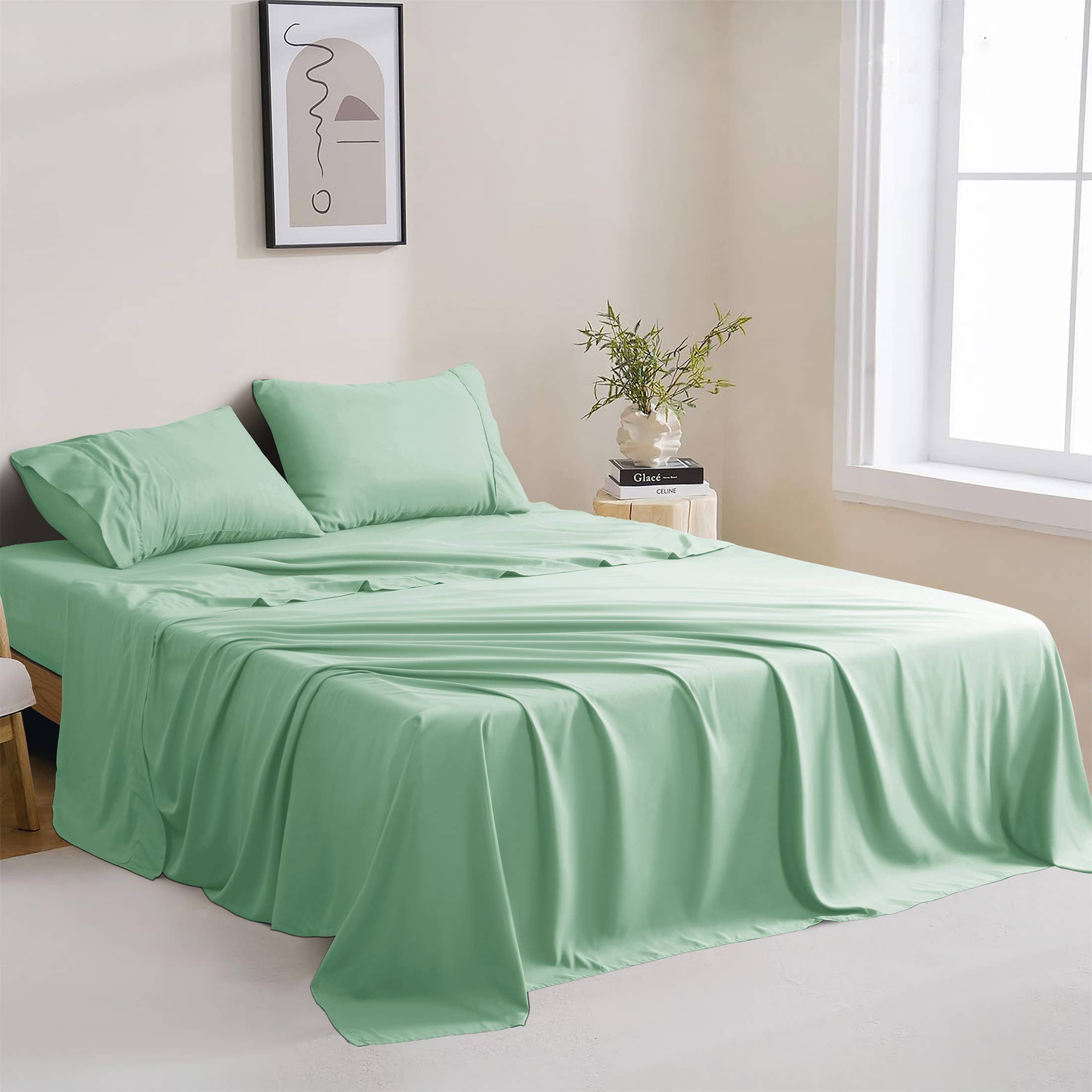 Qatan – wholesale Sheet set – 4 Piece Microfiber Sheet Set - 16" Deep Pocket Fitted Sheet11