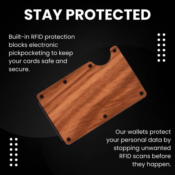 GOWOOD - Wholesale Wallet - Unisex - Zebra wood wallet and minimalist cardholder6