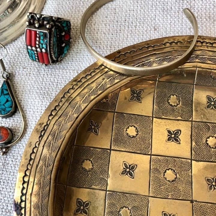 High crafty - Wholesale Decorative Tray - Moroccan Small Vintage Tray – Handmade Carved Metal, 16cm8