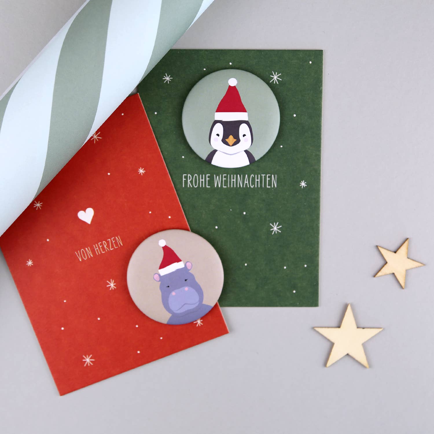 Kunst an Papier - Wholesale Magnet - Magnet Gitte XMas Penguin3