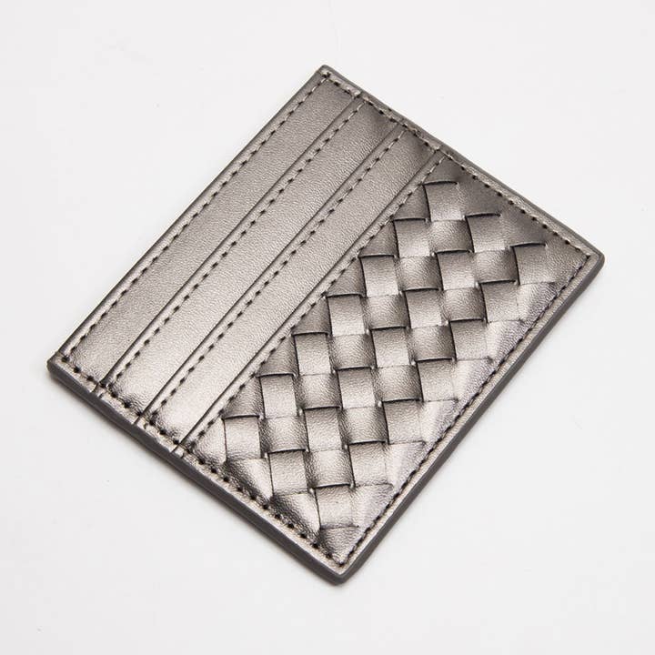 Sensibling Corp. - Vendita all'ingrosso Portacarte - Donna - Portafoglio con porta carte Basket Weave in ecopelle7