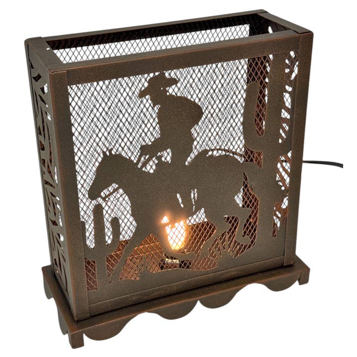 De Leon Collections - Wholesale Night Light - METAL COWBOY ON HORSE NIGHT LIGHT1