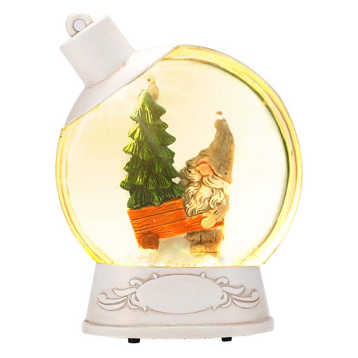 PolarX Ornaments - Vente Objets de décoration - OG0012 - Gnome dans une boule à neige en forme de boule de Noël2