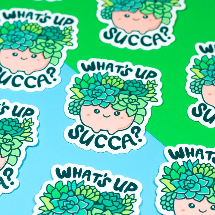 Turtle's Soup – wholesale Sticker – What's Up Succa Succulent Vinyl Sticker1