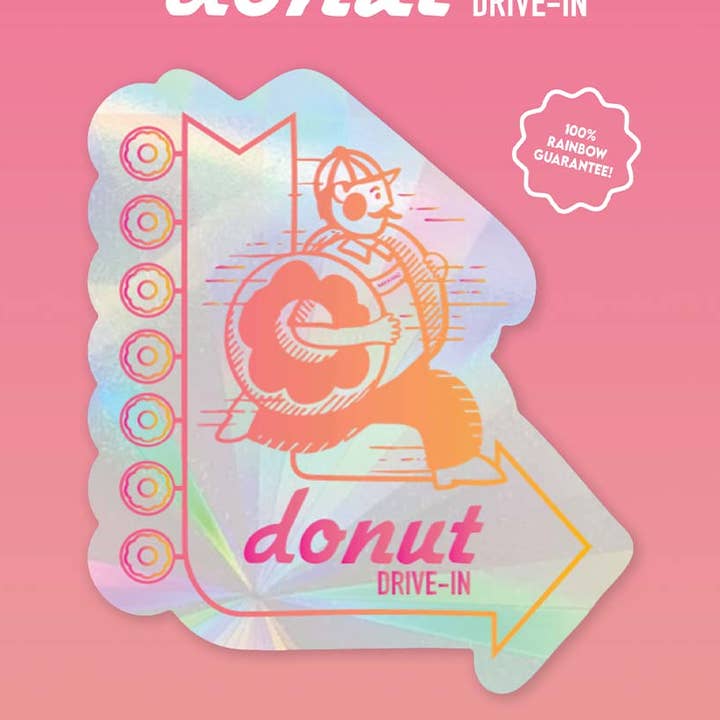 Donut Drive-In Rainbow Maker Decal Sun catcher for wholesale by hey ✿ sooj