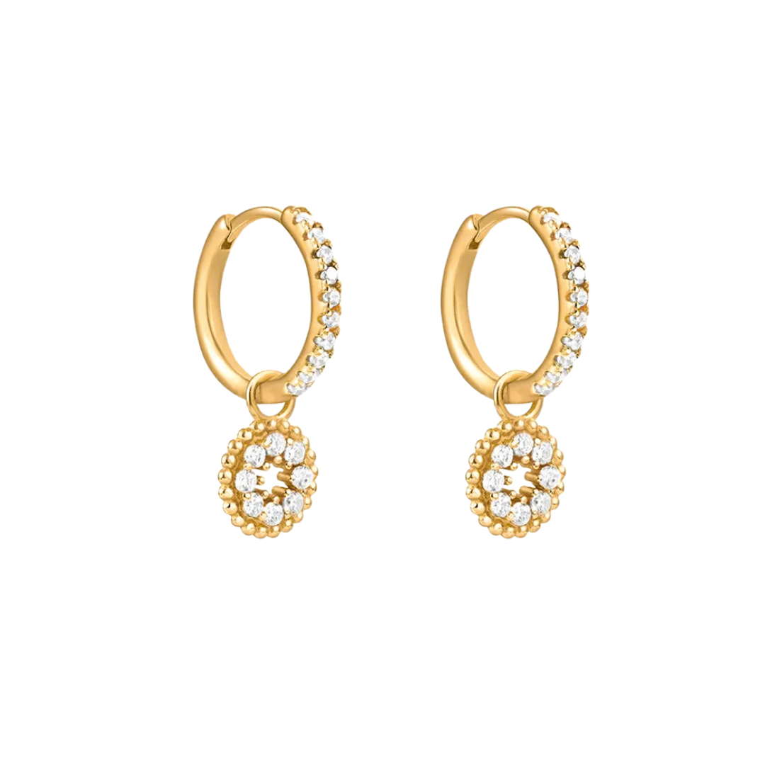 Gold Earrings Lydia white for wholesale on Faire0