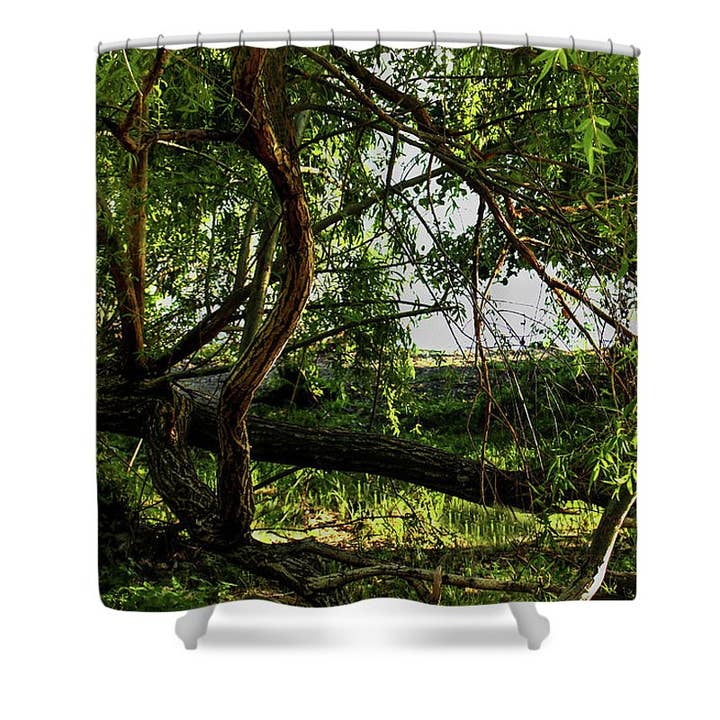 DOUCHEGORDIJN „HET BOSLANDSCHAP IN HET WATER” voor wholesale door sorayadapuzzostore