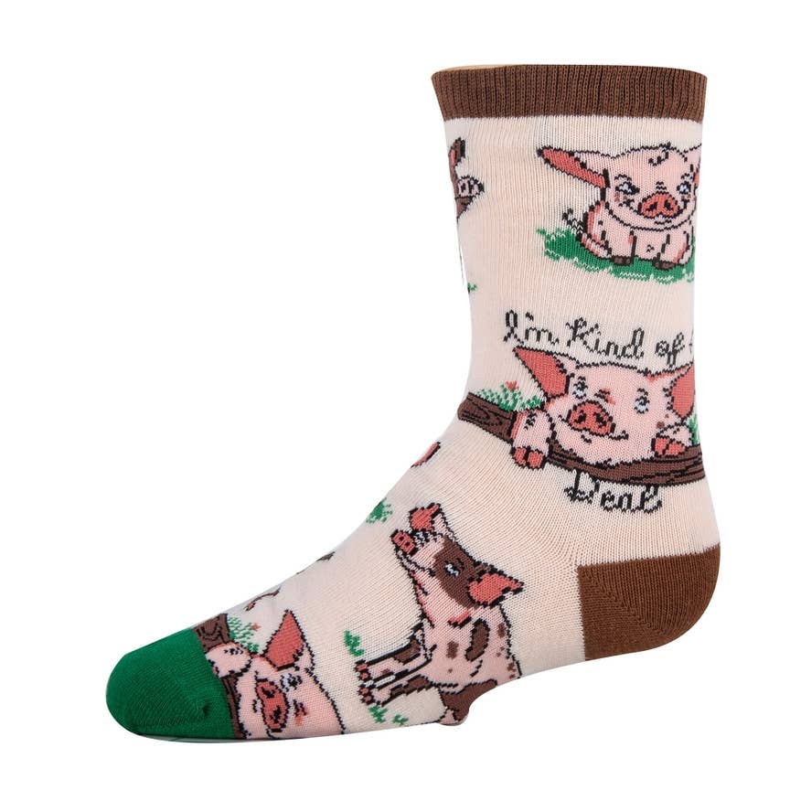 Oooh Yeah/Sock It Up/Oooh Geez Slippers - Wholesale Socks - Kids - Pig Deal | Kids' Funny Crew Socks2