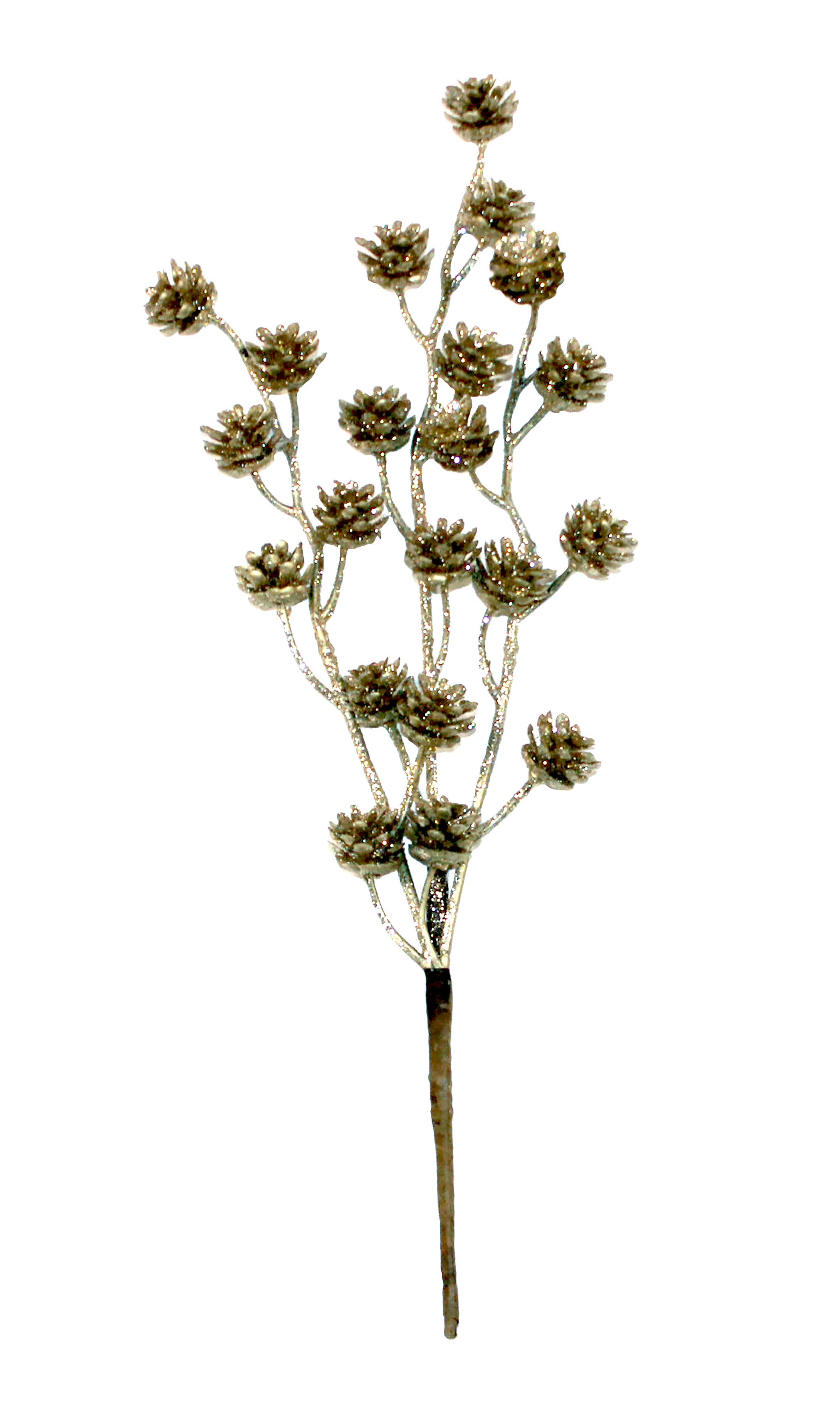 WORTH IMPORTS - Vente Décoration de Noël - Pic à branches en forme de pomme de pin à paillettes synthétiques, 12 po4