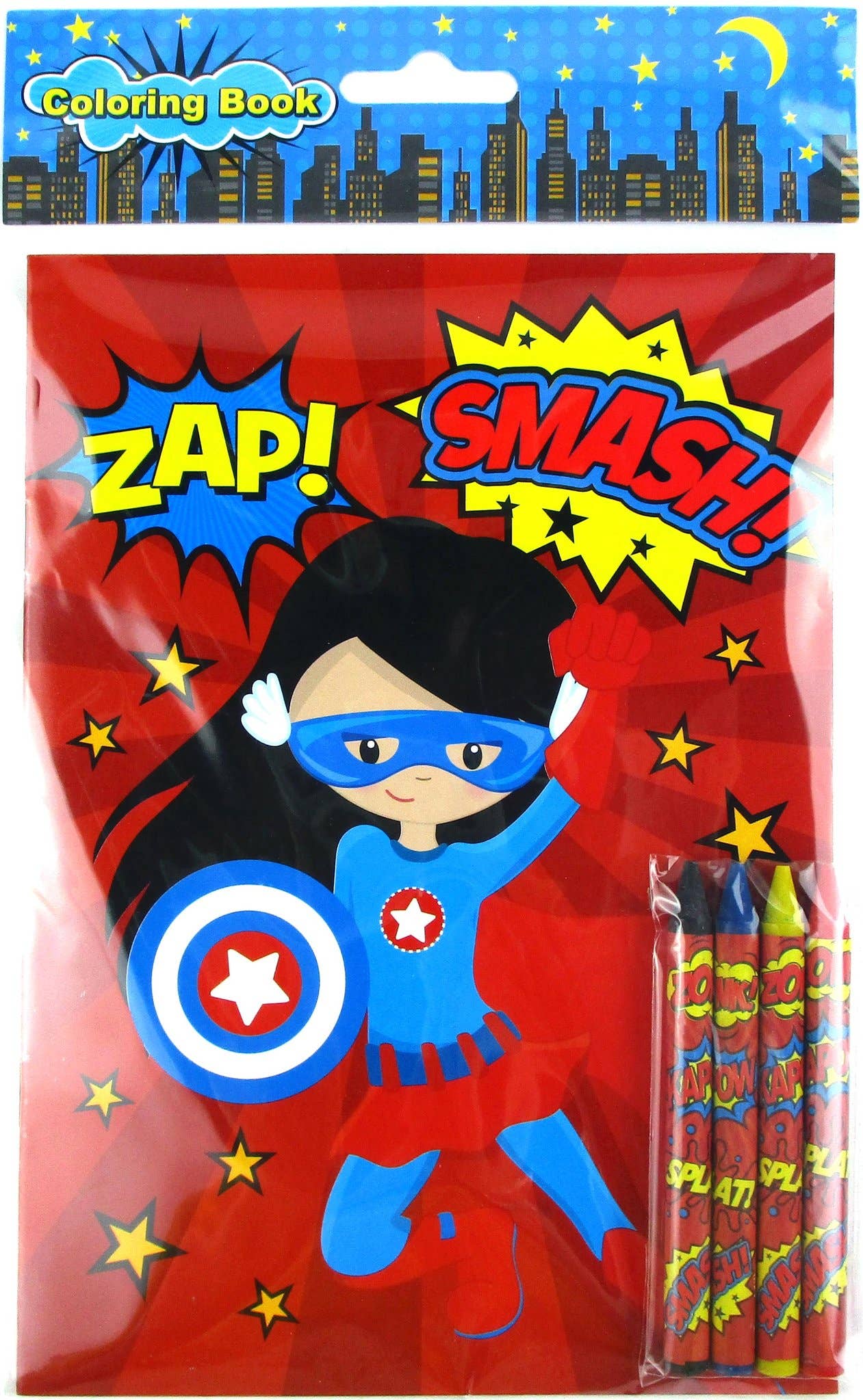 Tiny Mills - Vendita all'ingrosso Libro da colorare e attività - Bambini e neonati - Libri da colorare supereroi con pastelli bomboniere7