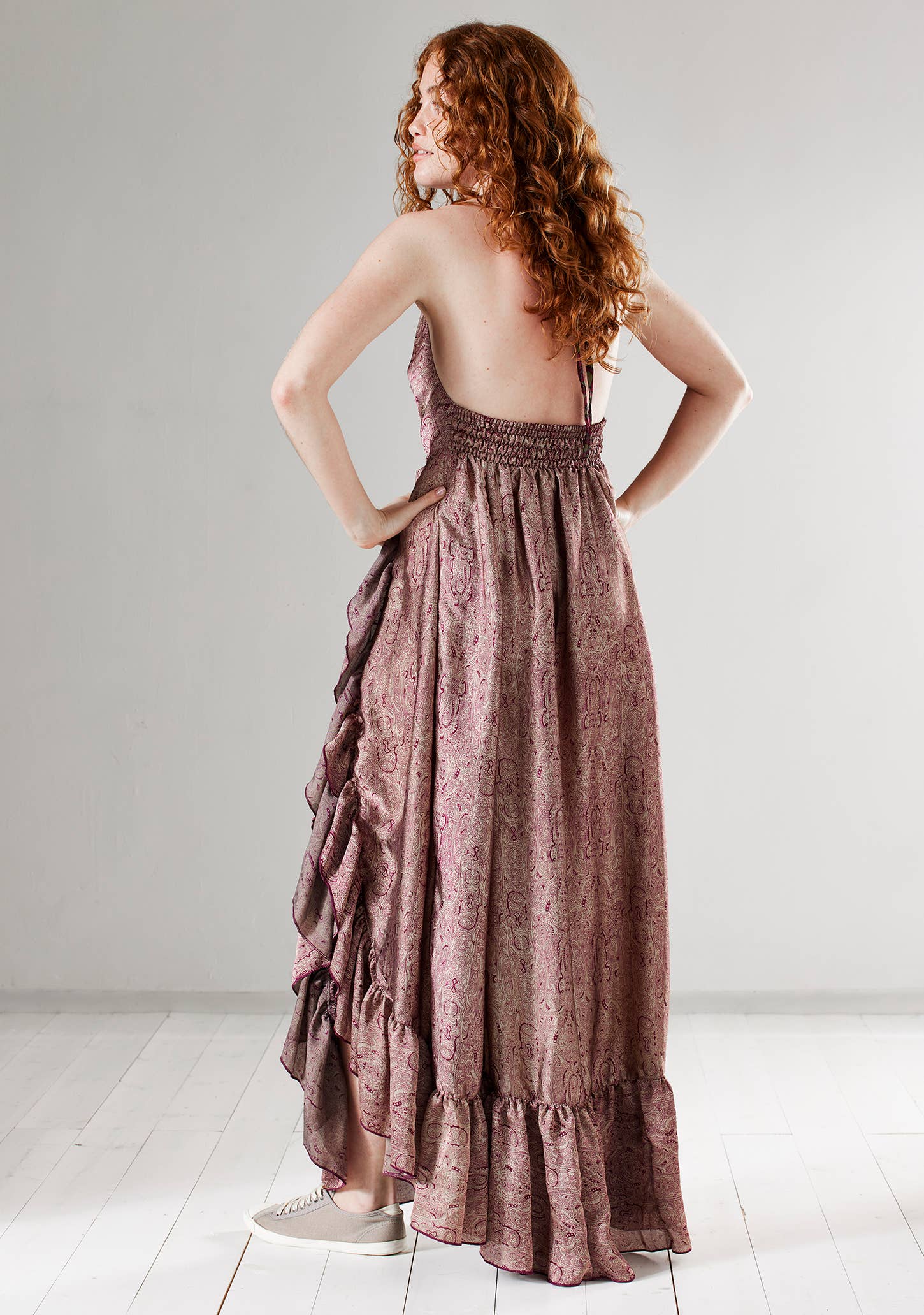 Namaste – wholesale Dress – Women's – Recycled Sari Halter Dress1