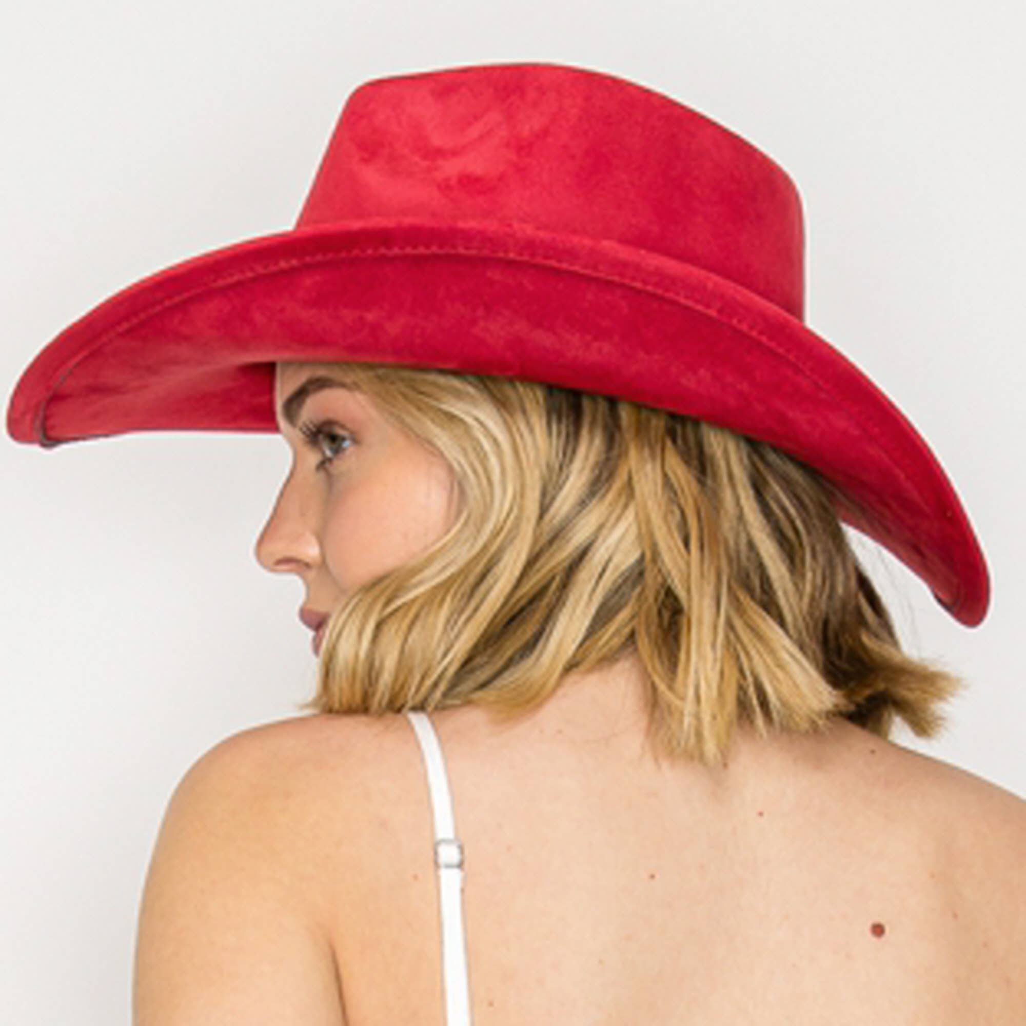 Queens INC – wholesale Cowboy Hat – Women’s – Best seller !!  Fashion Vegan suede  cowboy hat 38