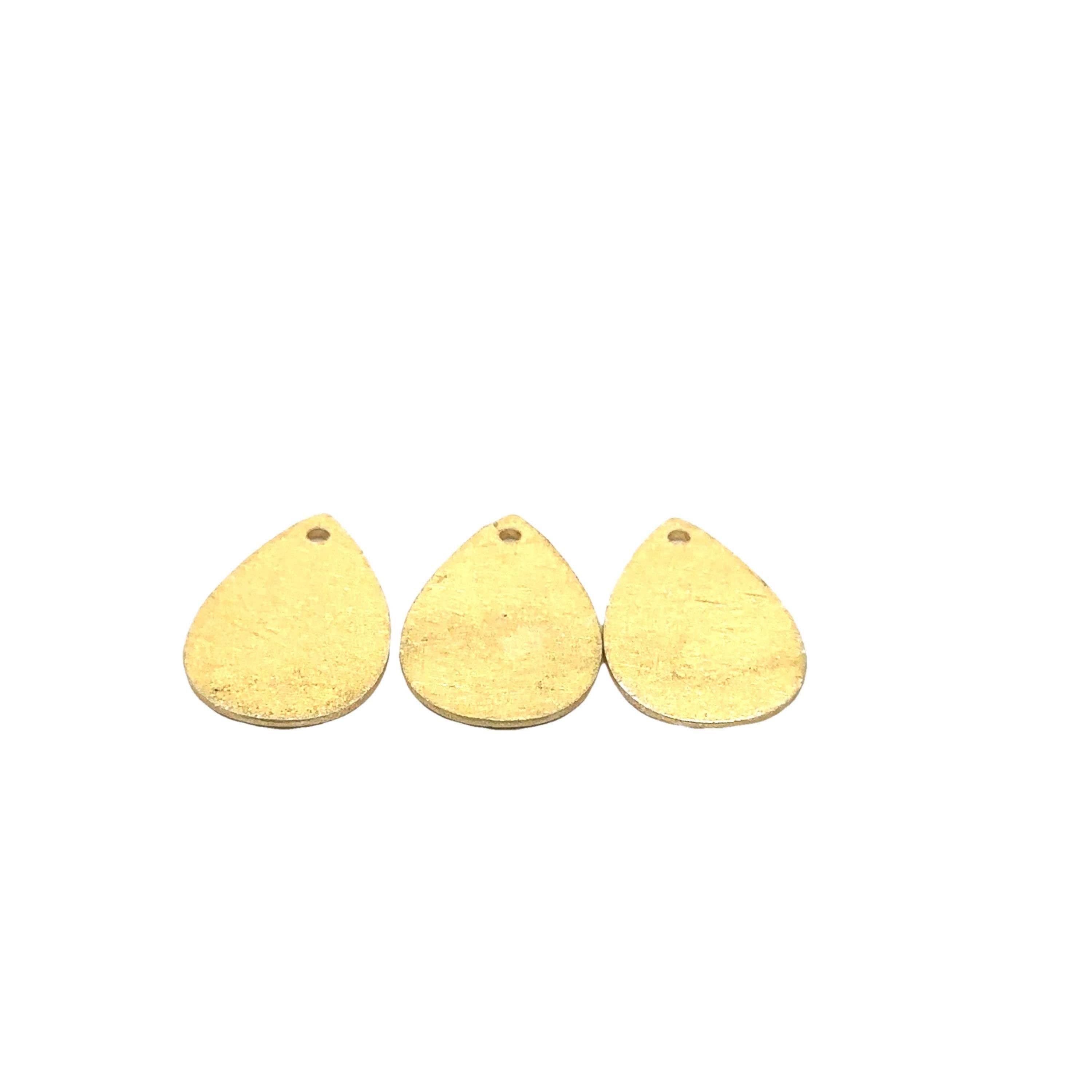 Purity Beads - Wholesale Individual Charm/Pendant - 10 to 20 Pcs Tear Drop, Rain Drop Shaped Gold, Silver, Gunmetal Color Findings, Jewelry Making Parts for Earring and Necklaces Large Shape.0