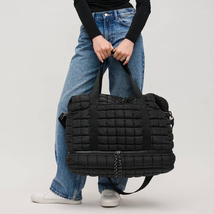 Urban Expressions - Wholesale Weekender Bag - Women's - Globetrotter Quilted Nylon Puffer Travel Weekender