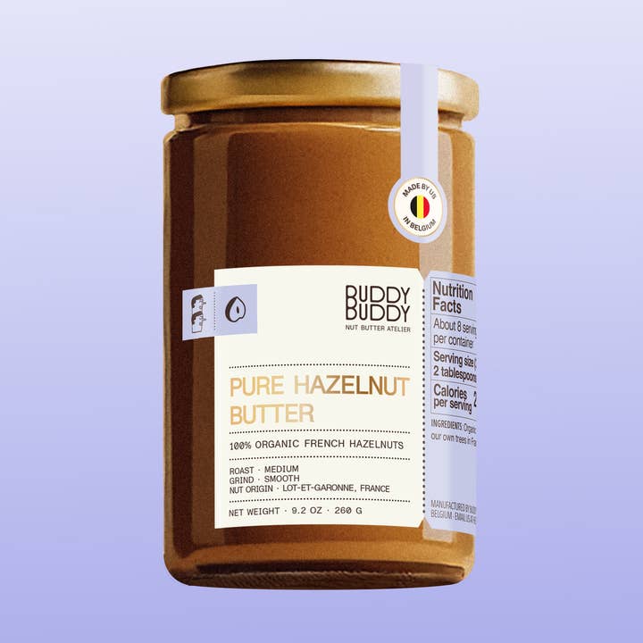 BUDDY BUDDY - Vente Beurres de noix - Beurre de noisettes pur biologique – 100 % noisettes0