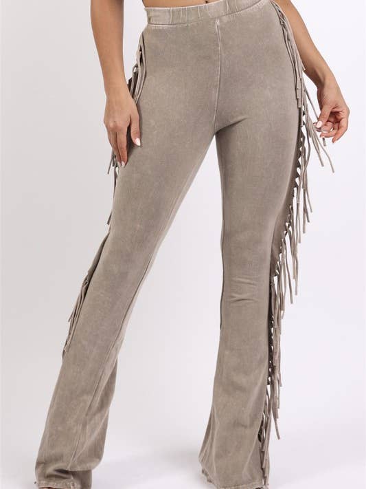 Pantalon à franges Mineral Wash pour la vente par 5besties inc