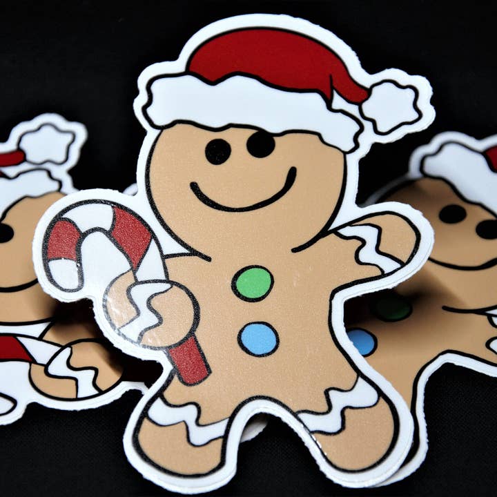 Gingerbread Cookie Sticker for wholesale by Southpaw Draws