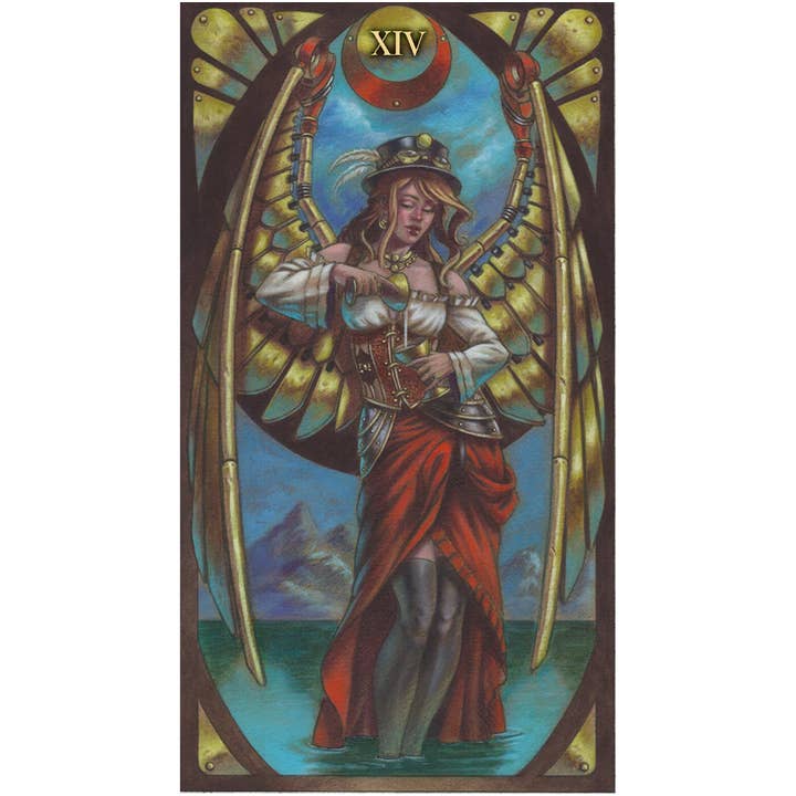 Cardshouse – Cartas de tarô por atacado – Cartas de tarô Steampunk Art Nouveau Lo Scarabeo4