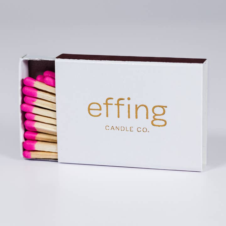 Effing Candle Co. Hot Pink Matches for wholesale by Effing Candle Co.
