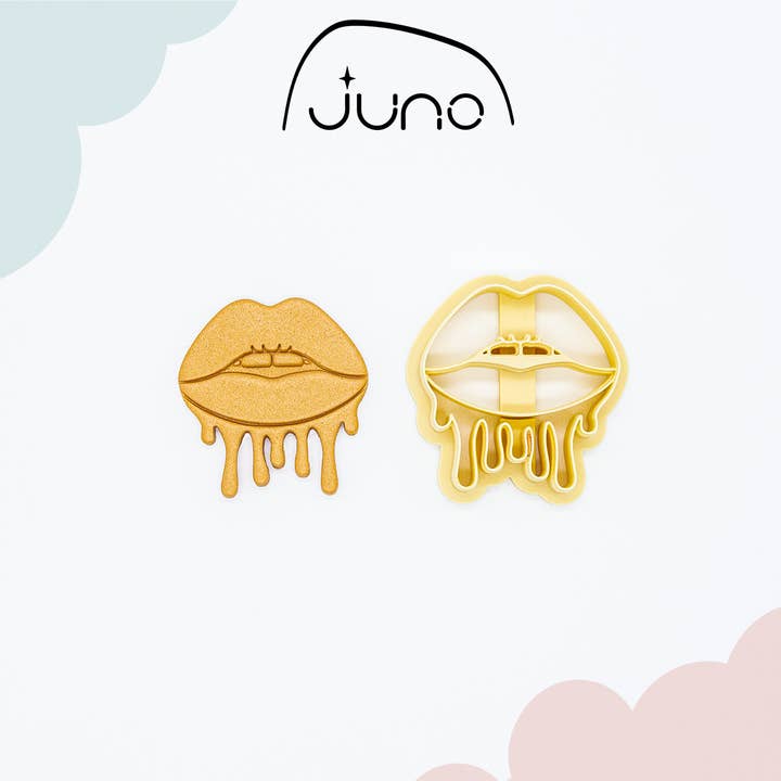 Dripping Lips Printed Clay, Polymer Clay, Cookie Cutter for wholesale by Juno 3D