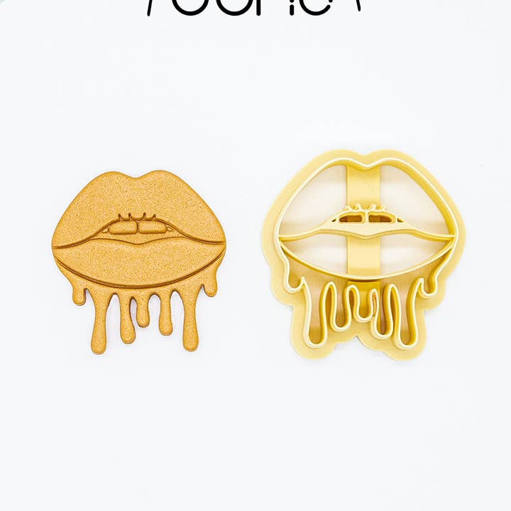 Dripping Lips Printed Clay, Polymer Clay, Cookie Cutter for wholesale by Juno 3D