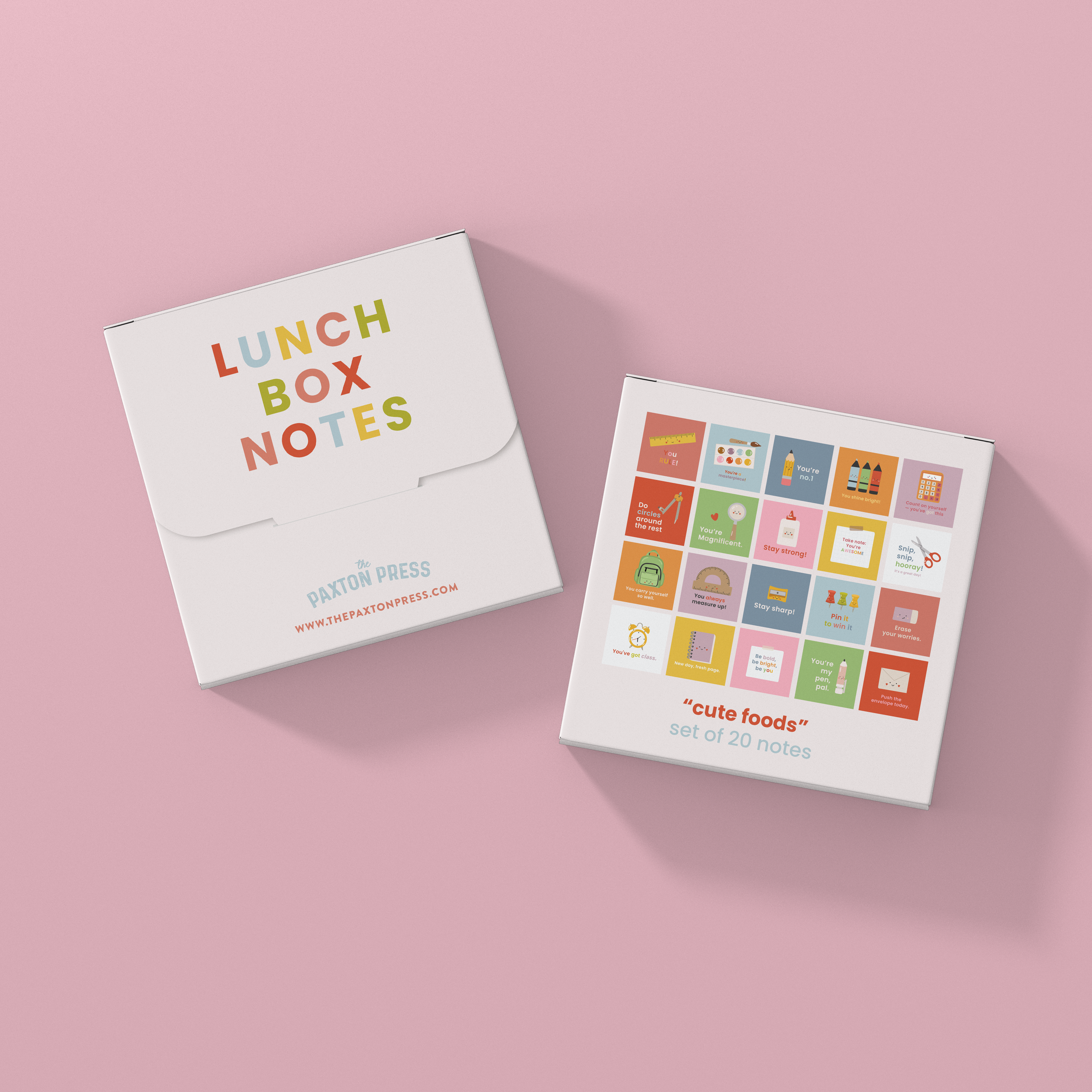 The Paxton Press - Wholesale Stationery/notecard set - Lunch Box Notes - School Supplies1