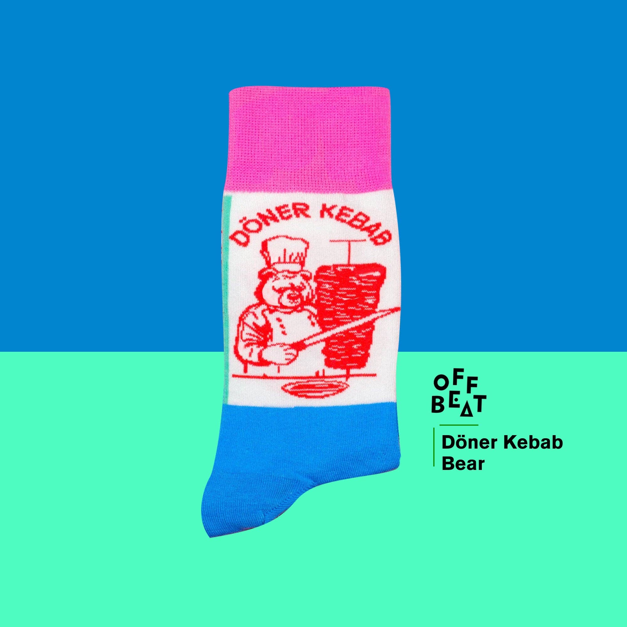 Offbeat - Wholesale Socks – Unisex - Bear making Döner Socks I Wholesale