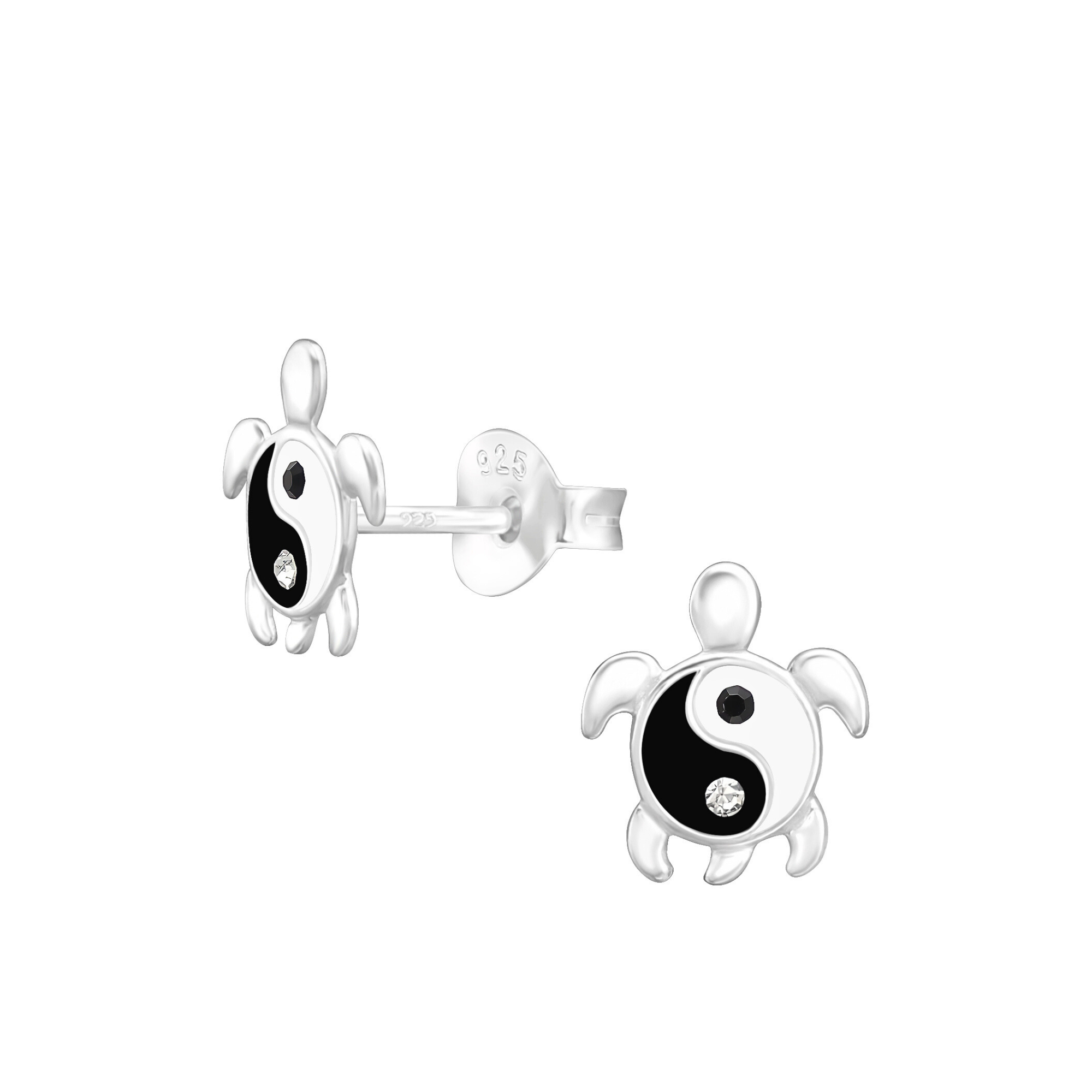 Moonrise Jewelry - Wholesale Stud/Post Earrings - E-97 Yin Yang Turtle Earrings0
