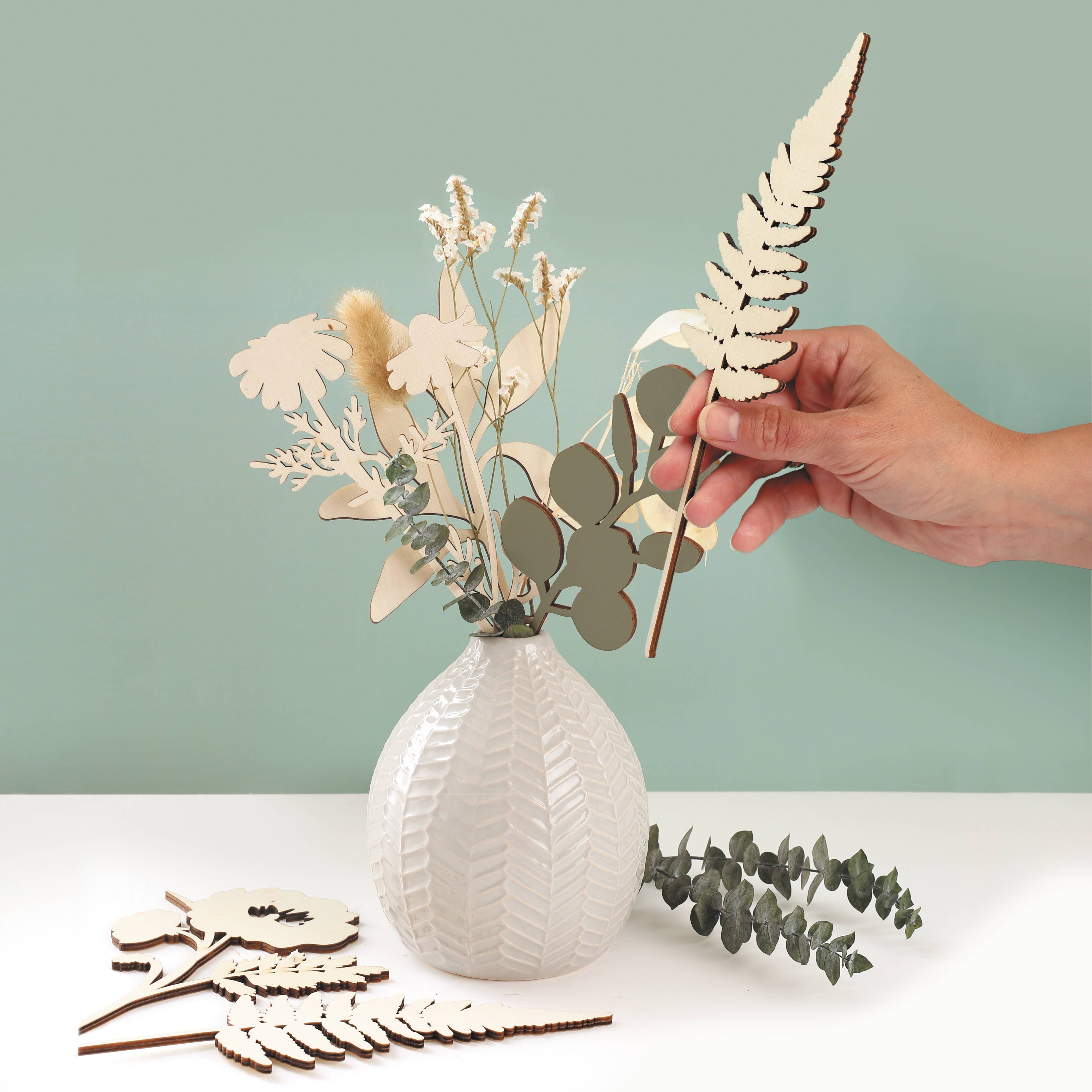 Graine Créative - Wholesale Wood Toy - Kids - BOX OF 10 FLOWERS WOOD PLYWOOD +/- 240mm x 4mm9