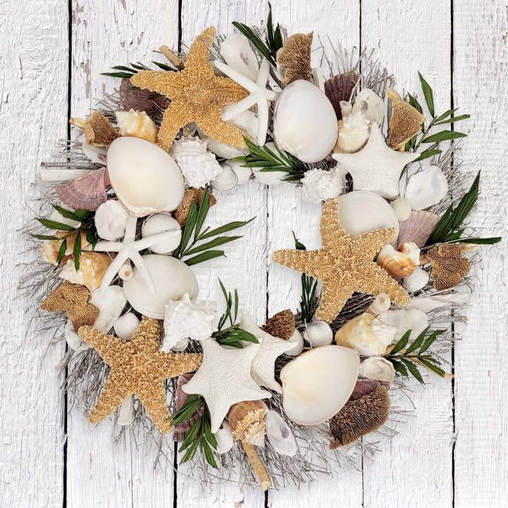 Andaluca - Wholesale Wreath - Palm Beach Seashell Wreath2