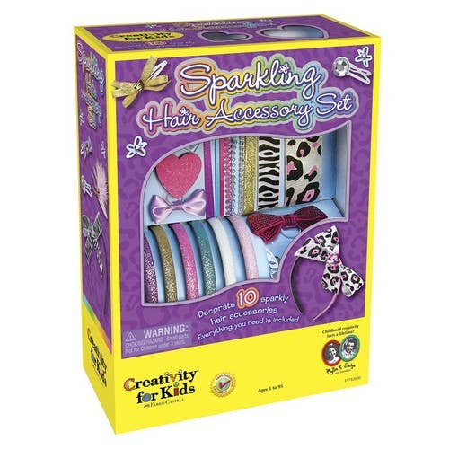 Ensemble d'accessoires pour cheveux scintillants Creativity for Kids pour la vente par West Design Products