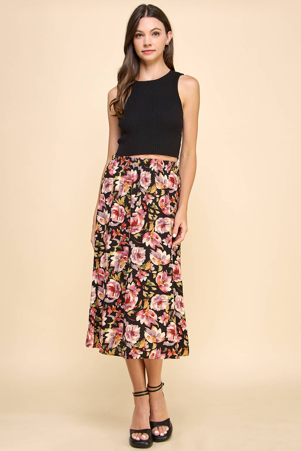 Les Amis - Wholesale Skirt - Women's - Floral Printed Skirt2