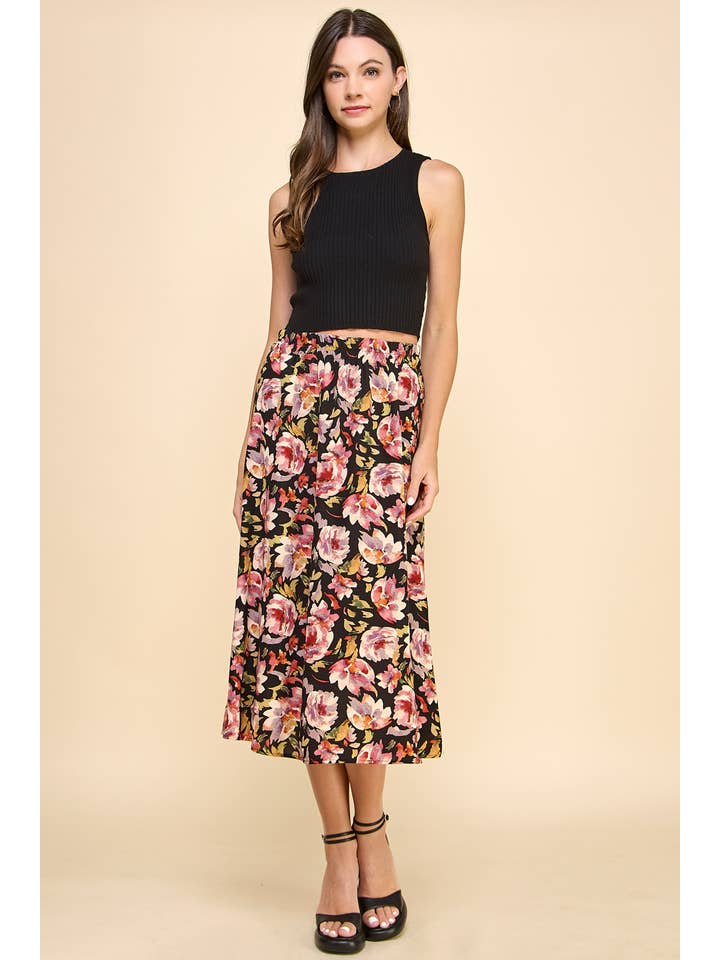 Les Amis – Engroshandel Nederdel - Dame – Blomsterprint Nederdel2