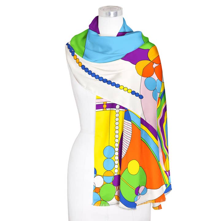 Frank Lloyd Wright March Balloons Silk Blend Shawl – Lightweight Dressy Wrap for Women for wholesale by RainCaper