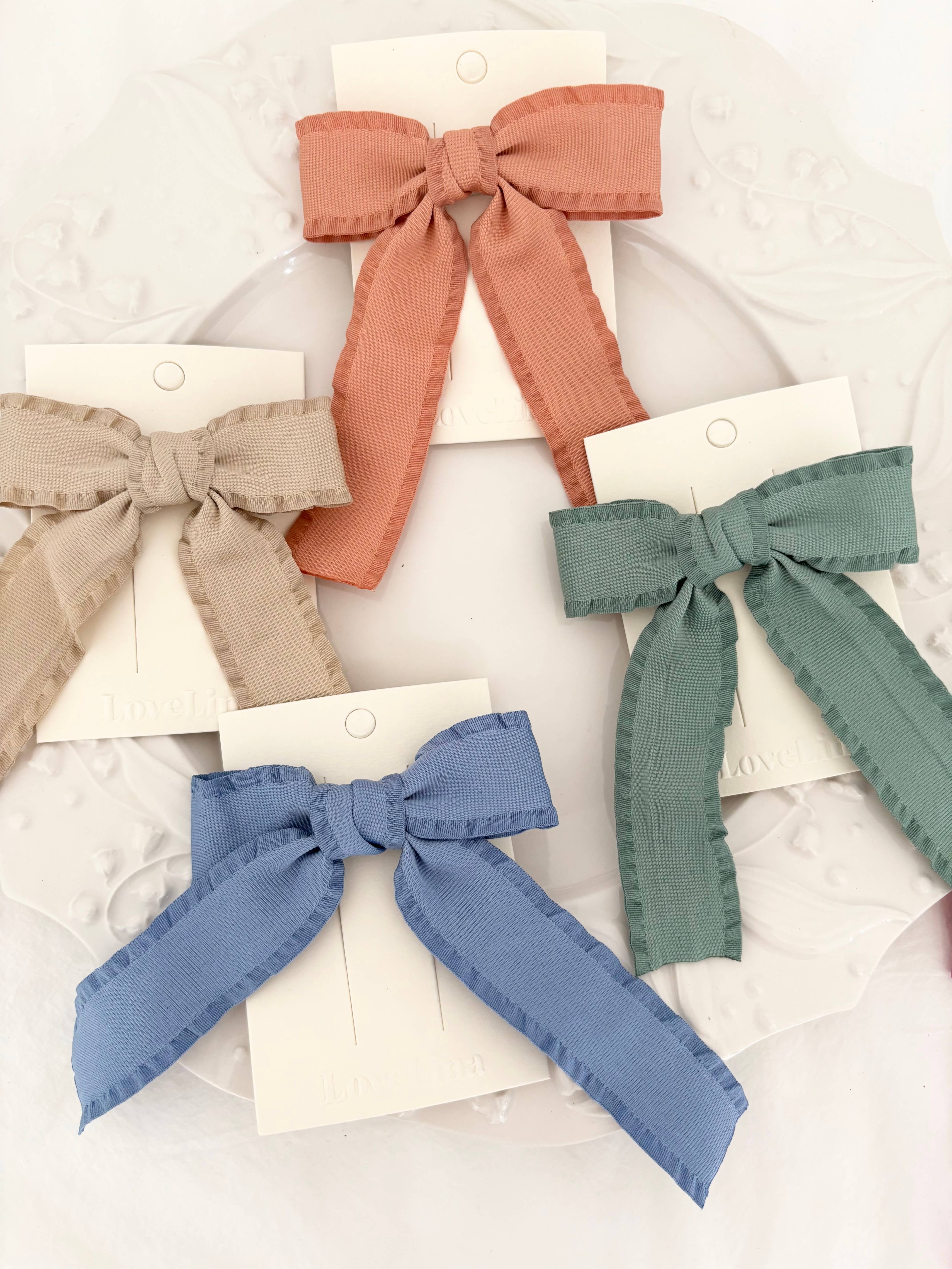 LoveLina - Wholesale Hair Bow - Women's - Ruffle Bow Colorful Hair Clips (CEZA)1