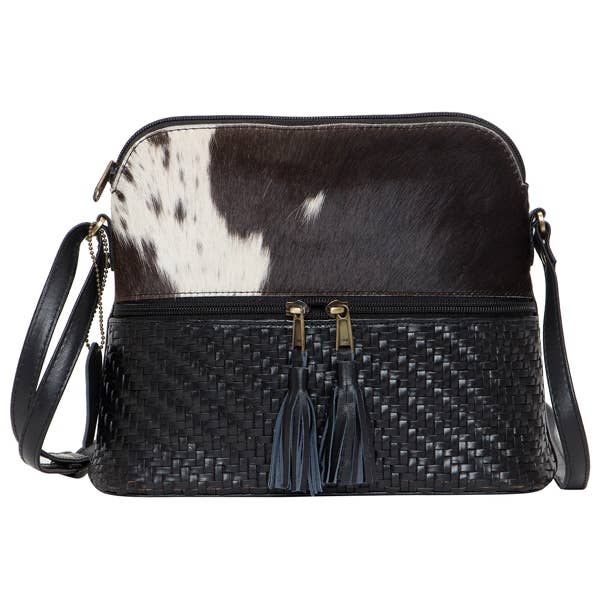 The Design Edge - Wholesale Crossbody bag – Women's - Front Zipper Cowhide Sling Bag - Finland WH (WH70069)
