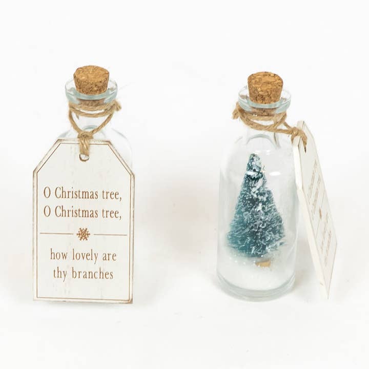 71192 - 1x4 glass container (TREE) CHRISTMAS decor gift for wholesale by Devanie At Home (Formerly Adams & Co.)
