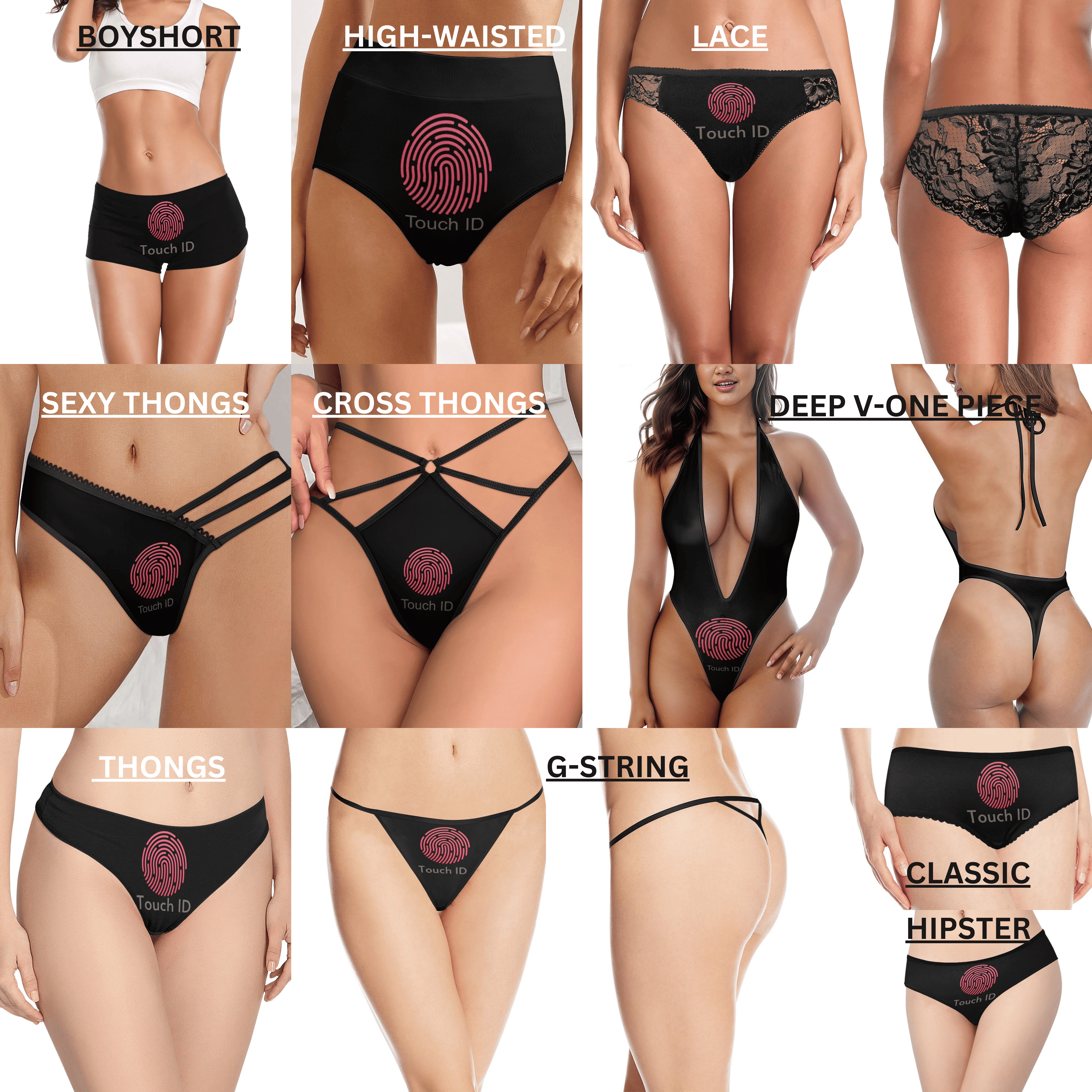 The Funkydelic Store - Wholesale Underwear - Women's - Women 'TURN ME ON' Sexy-Panties,Thongs,G-String,Briefs,Lace10
