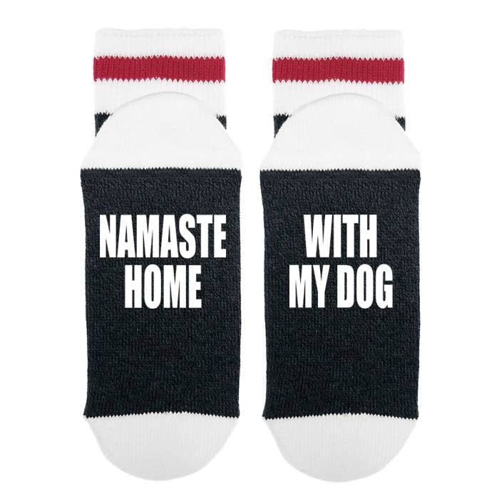 Namaste Home With My Dog - Socks for wholesale by Sock Dirty to Me