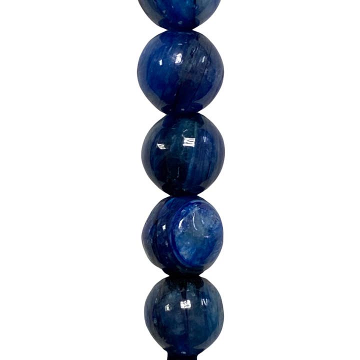 Kyanite (polie), ronde/lisse pour la vente par The Bead District