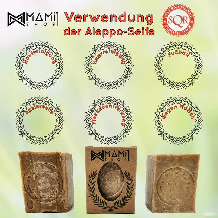 MaMi1Shop - Vendita all'ingrosso Saponette - Sapone di Aleppo MaMi 30 | Olio d'oliva | 30% Olio di alloro