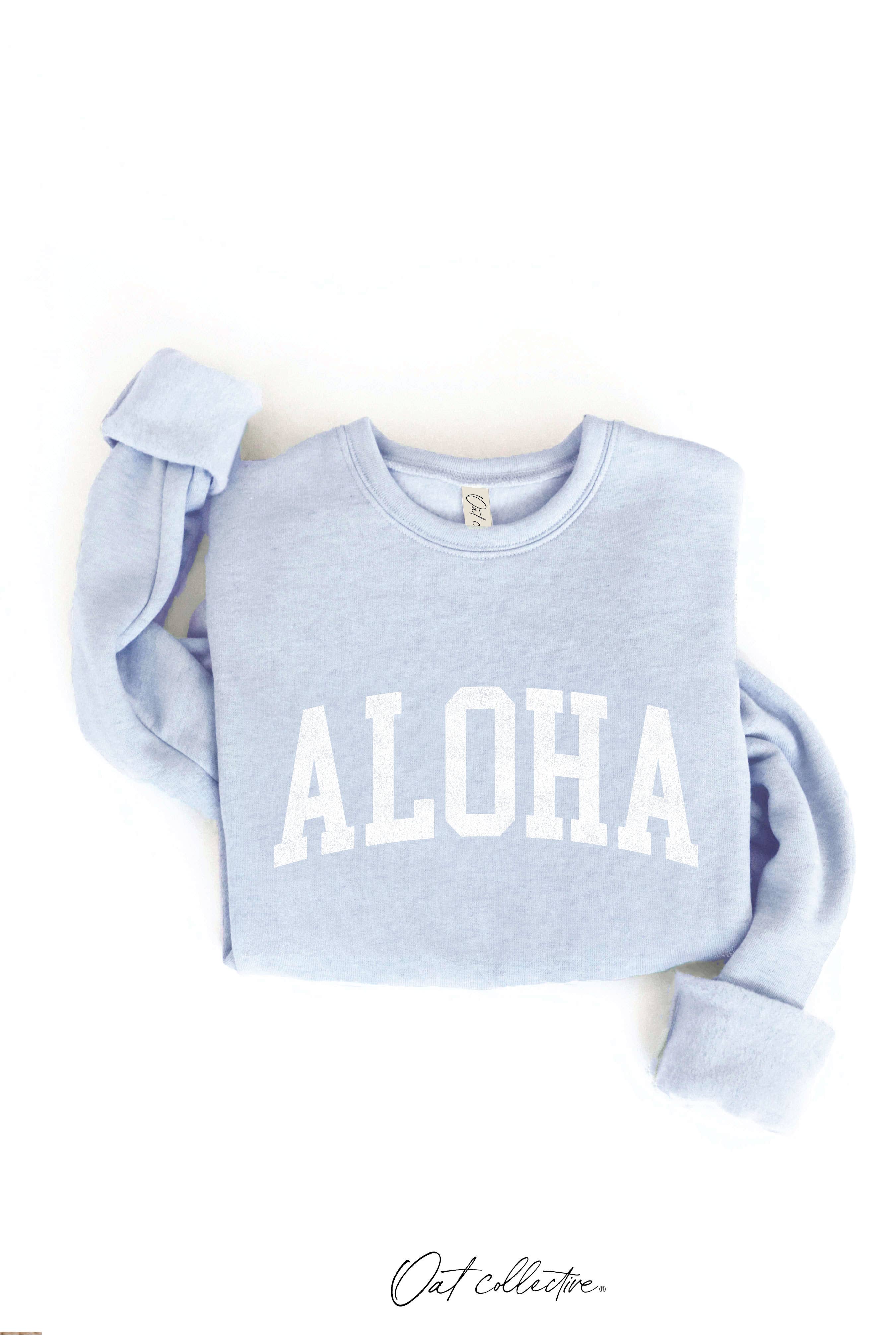 OAT COLLECTIVE – Engroshandel Grafisk Sweatshirt - Dame – ALOHA Grafisk Sweatshirt11