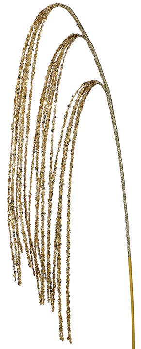 Will's Company - Wholesale Christmas Decoration - Glittery Gold Sequin Rain Spray - 43"0